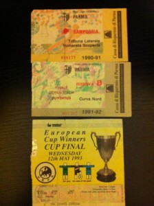 Parma Sampdoria 1990, Parma - Juventus 1992, Parma - Anversa 1993