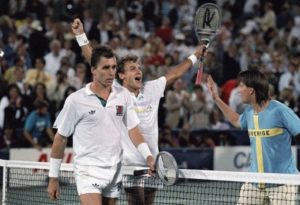 Wilander e Lendl dopo la finale del 1988